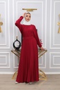 [1558-Maroo-38] فستان طويل 1558 (38, Maroon) IMG_4145
