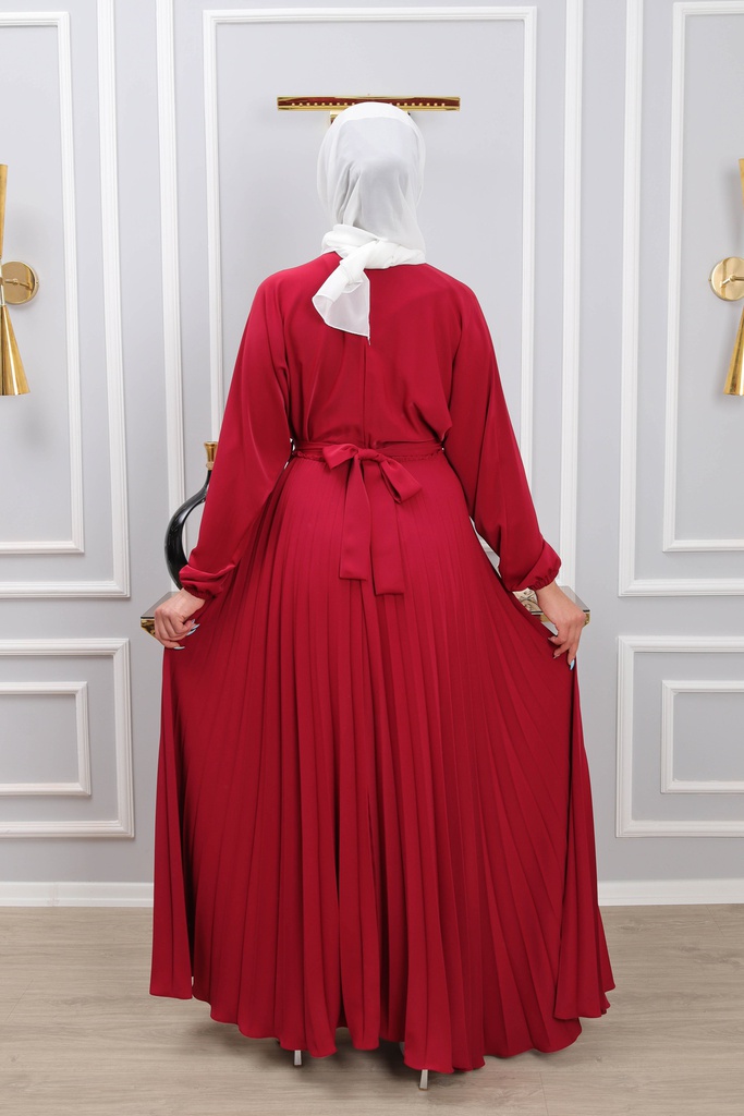 [1558-Maroo-38] فستان طويل 1558 (38, Maroon) IMG_4147