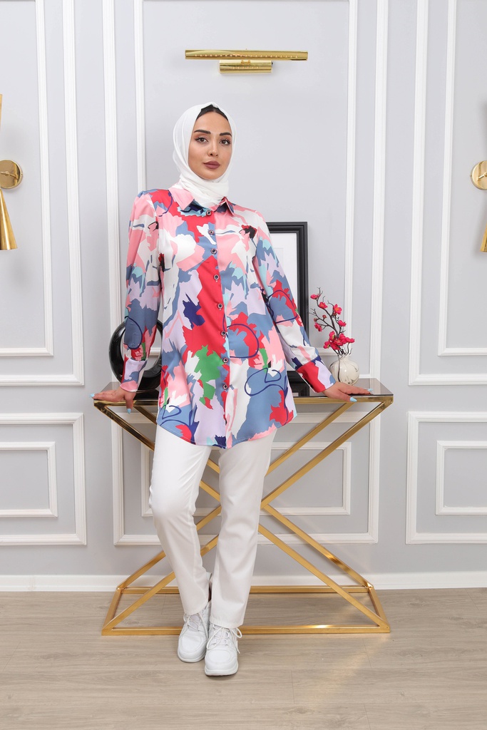 [2557-White-36] طقم قميص و بنطلون ملون 2557 (36, White) IMG_4259