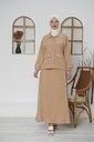 [2613-Beige-38] 2613 طقم تنورة قطعتين (38, Beige) D4949