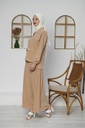 [2613-Beige-38] 2613 طقم تنورة قطعتين (38, Beige) D4958