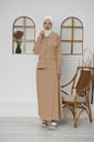 [2613-Beige-38] 2613 طقم تنورة قطعتين (38, Beige) D4960
