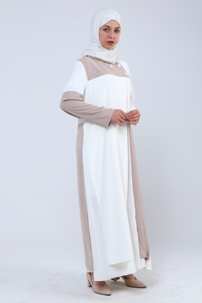 [1611-Beige- S] 1611 عباية (S(36-38), Beige) NRC18335