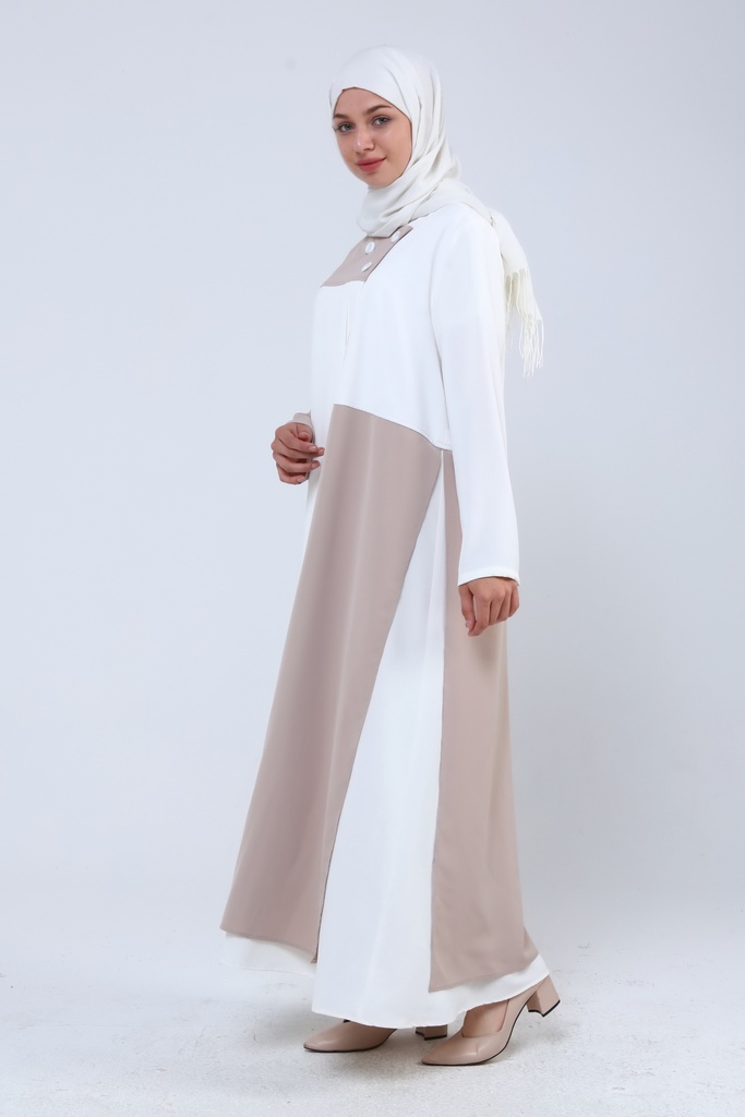 [1611-Beige- S] 1611 عباية (S(36-38), Beige) NRC18336