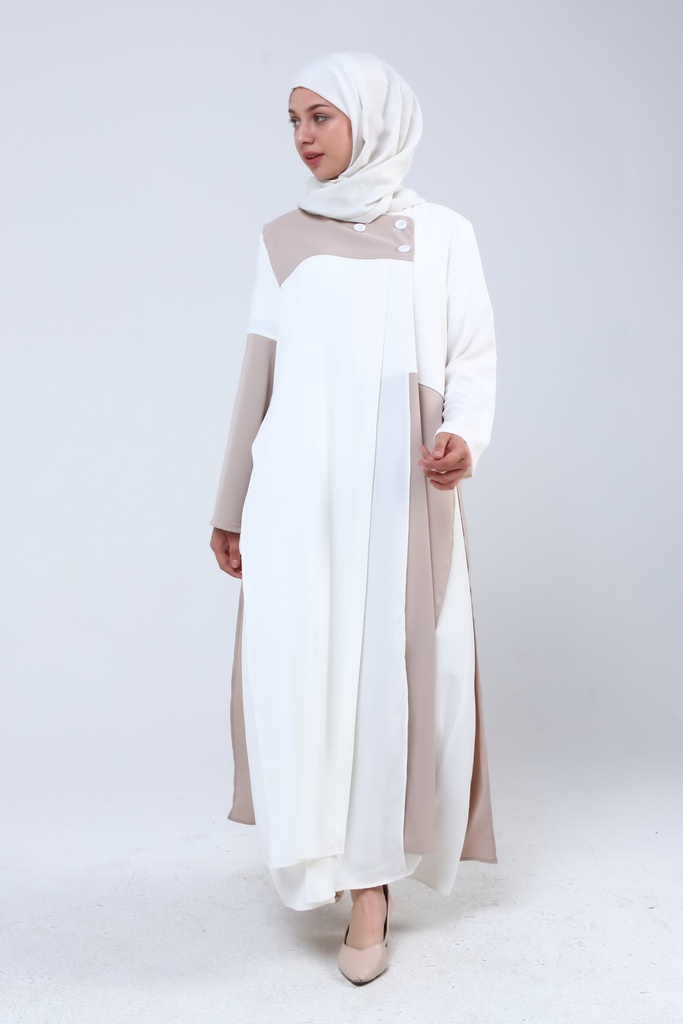 [1611-Beige- S] 1611 عباية (S(36-38), Beige) NRC18337