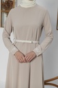 [1615-Beige-38] 1615 فستان (38, Beige) D5071