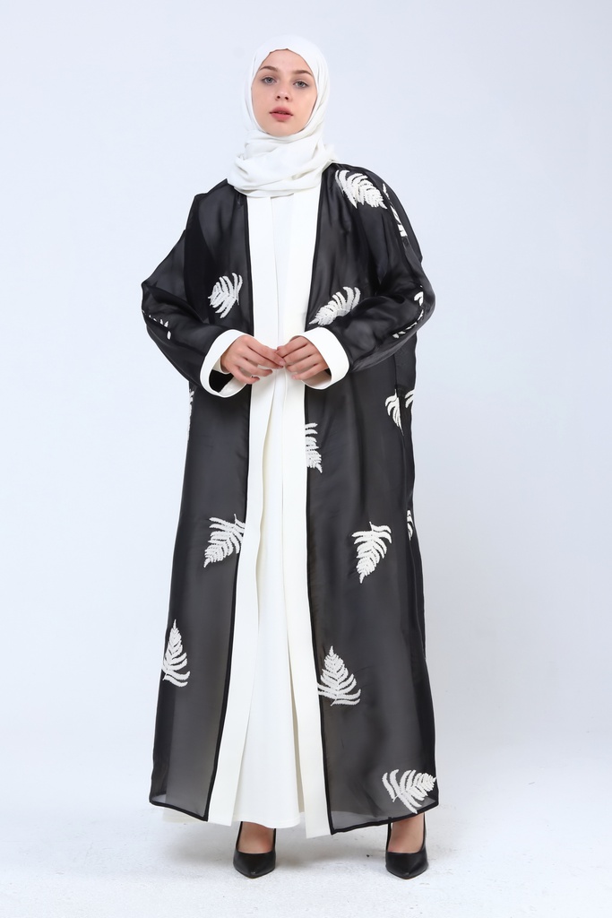 [2609-Blac-S] 2609 فستان كيمونو (S(36-38), Black) NRC18434