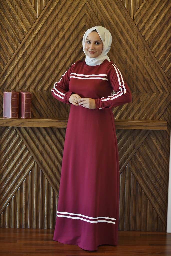 [1621-Maroo-36] 1621 فستان (36, Maroon) image00019