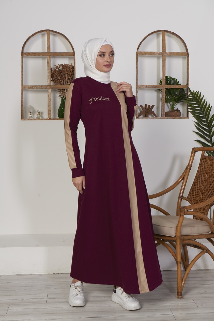 [1630-Maroo-38] جلباب 1630 (38, Maroon) 18293