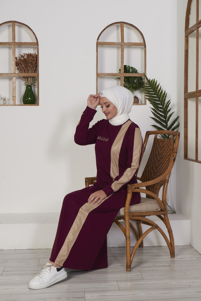 [1630-Maroo-38] جلباب 1630 (38, Maroon) 18298