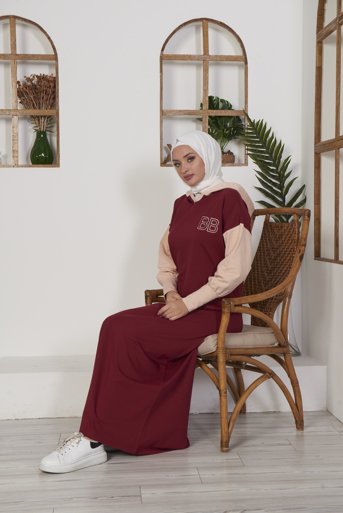 [1631-Maroo-38] جلباب 1631 (38, Maroon) 18350