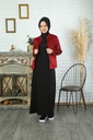 [2510-Maro-38] طقم قطعتين فستان مع جاكيت شمواه (38, Maroon) IMG_0059