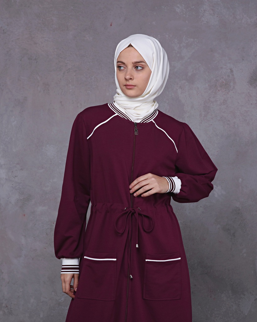 [1642-Maroo-36] جلباب 1642 (36, Maroon) OMER9956