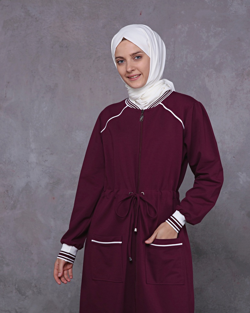 [1642-Maroo-36] جلباب 1642 (36, Maroon) OMER9957