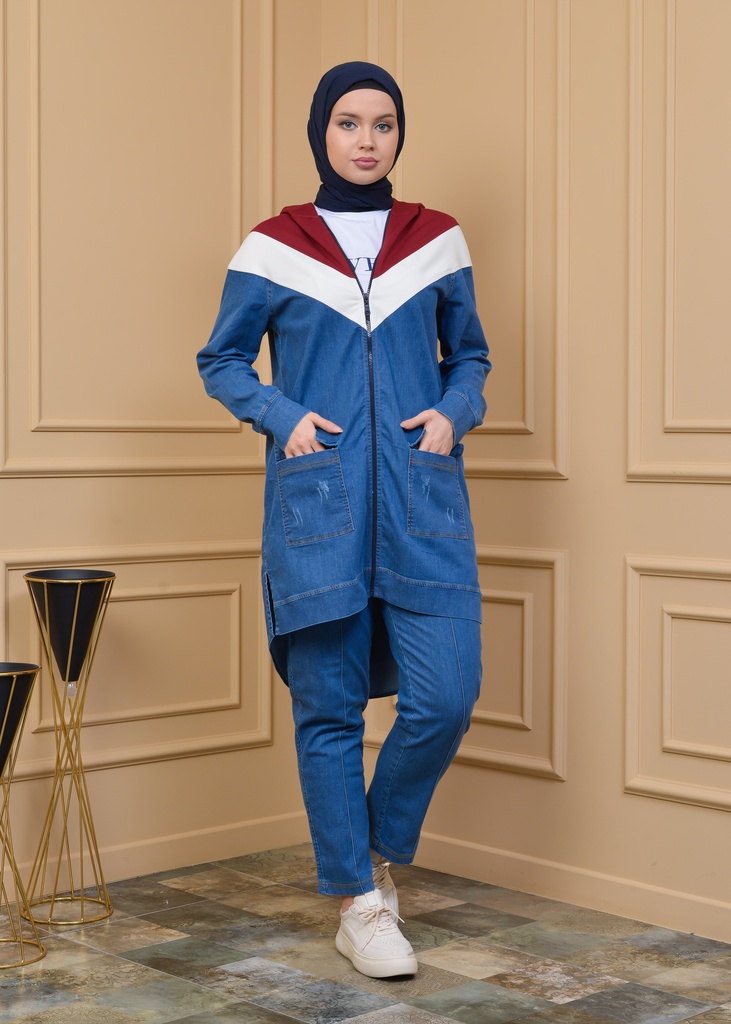 طقم  جينز ثلاث قطع