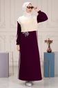 [1537-Maro-38] فستان خطين (38, Maroon) NRC39123