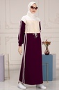 [1537-Maro-38] فستان خطين (38, Maroon) NRC39127