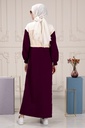 [1537-Maro-38] فستان خطين (38, Maroon) NRC39129