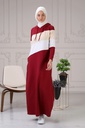 [1519-Maro-38] جلباب قطن مع طاقية (38, Maroon) NRC41868