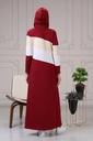 [1519-Maro-38] جلباب قطن مع طاقية (38, Maroon) NRC41873