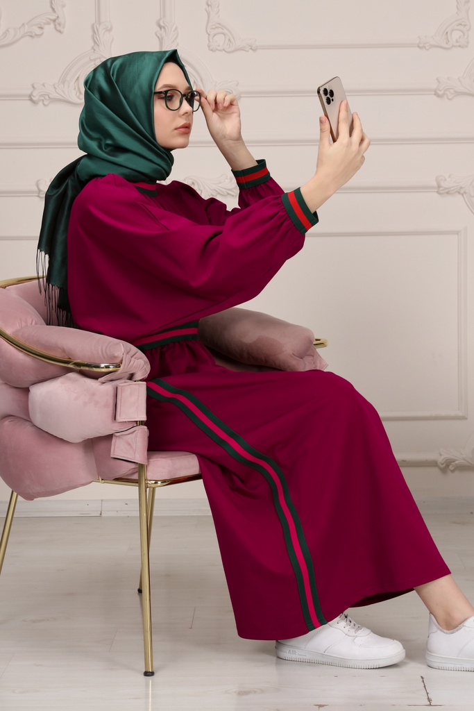 [1539-Maro-36] فستان فيرزاتشي (36, Maroon) NRC38752