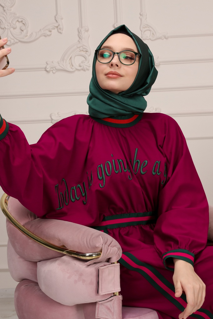[1539-Maro-36] فستان فيرزاتشي (36, Maroon) NRC38754