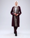 [3547-Maro-36] طقم فلسطيني 3 قطع طويل 3547 (36, Maroon) NRC20653