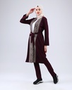 [3547-Maro-36] طقم فلسطيني 3 قطع طويل 3547 (36, Maroon) NRC20658