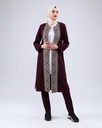 [3547-Maro-36] طقم فلسطيني 3 قطع طويل 3547 (36, Maroon) NRC20661