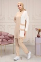 [2526-Beig-36] طقم قطعتين بلوزة و بنطلون 2526 (36, Beige) NRC37875
