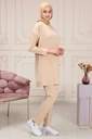 [2526-Beig-36] طقم قطعتين بلوزة و بنطلون 2526 (36, Beige) NRC37876