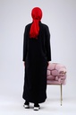 [25501-Blac-36] فستان فلسطيني 3 قطع طويل 25501 (36, Black) NRC20510