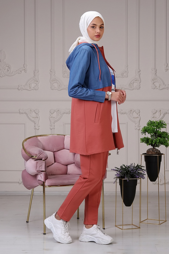 طقم جينز قطن ثلاث قطع