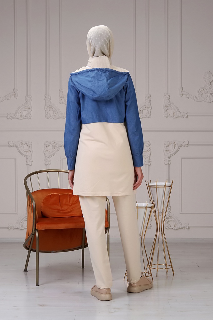 طقم جينز قطن ثلاث قطع