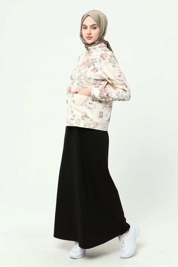 [2556-Blac-38] فستان مع جاكيت جينز ورد 2556 (38, Black) 2E3A8466