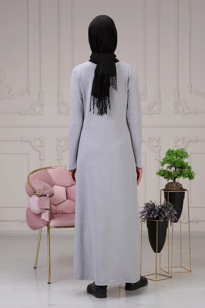 فستان خطين لون واحد