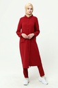 [2544-Maro-36] طقم قميص طويل بنطلون 2544 (36, Maroon) 2E3A8696
