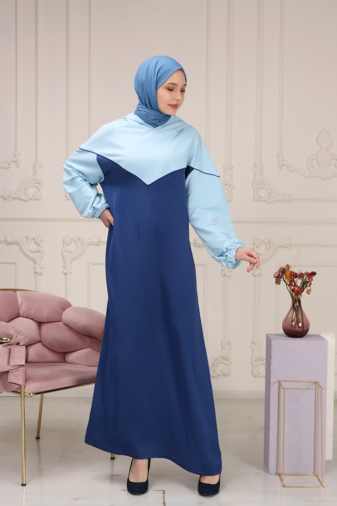 فستان قماش يد نفخ مع طاقية