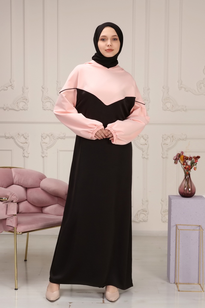 فستان قماش يد نفخ مع طاقية