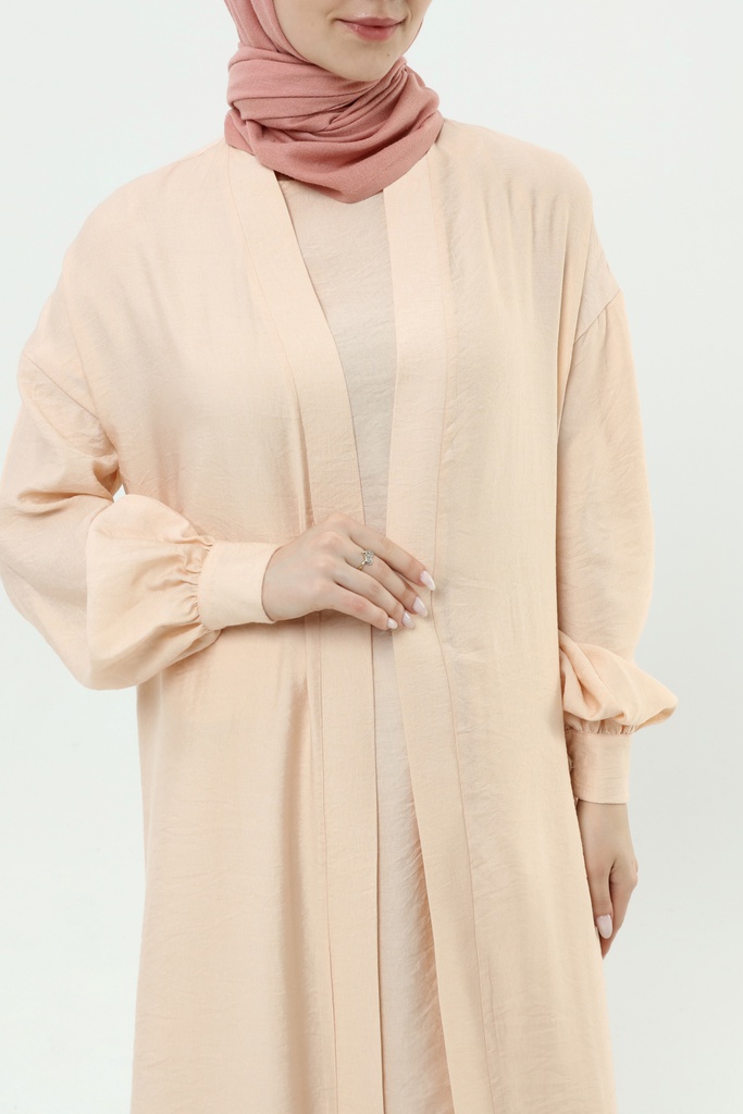 [2551-Beig-36] فستان و عباية طائر 2551 (36, Beige) 2E3A1517