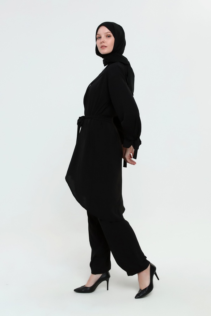 [3552-Blac-36] 3552 طقم قماش فراشه 3 قطع (36, Black) NRC10092