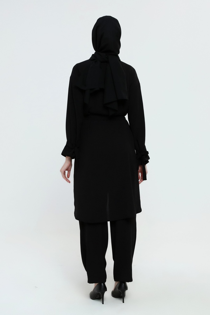 [3552-Blac-36] 3552 طقم قماش فراشه 3 قطع (36, Black) NRC10093